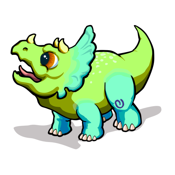 SVG Green baby dino