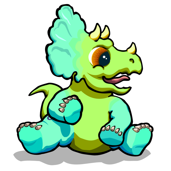 SVG Green baby dino vector image