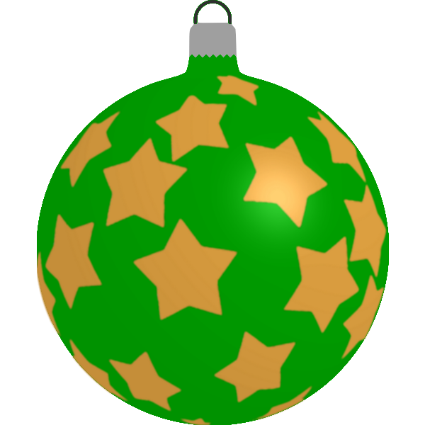 SVG Green ball with stars