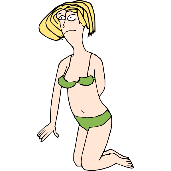 SVG Green Bikini Lady