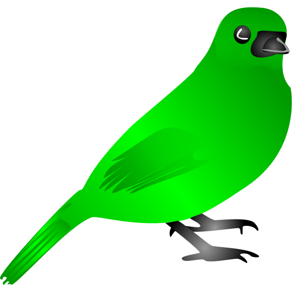 SVG Green bird vector drawing