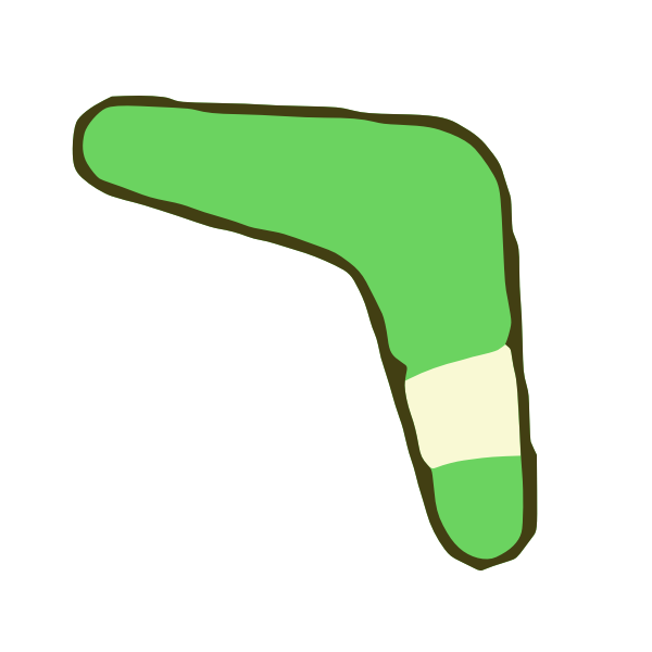 SVG Green boomerang