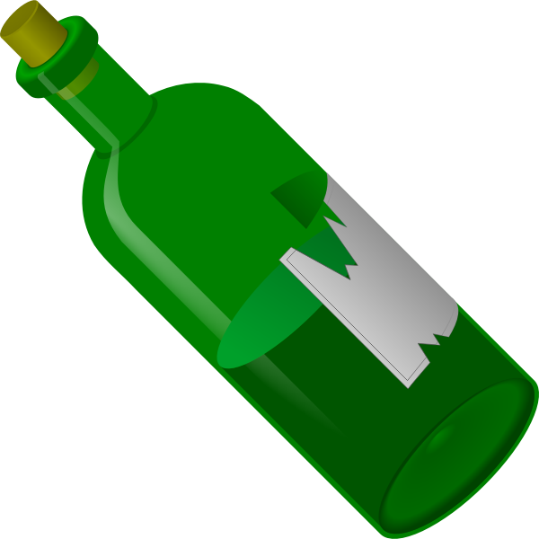 SVG Green bottle vector clip art
