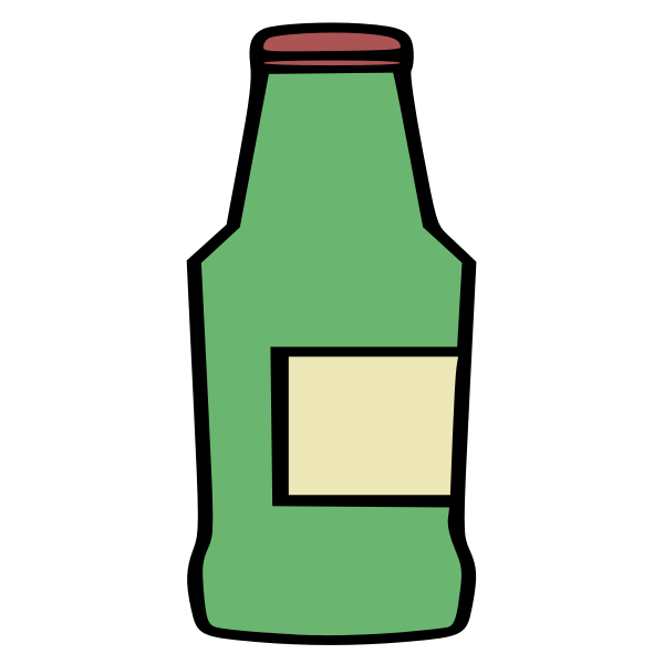 SVG Green bottle with label