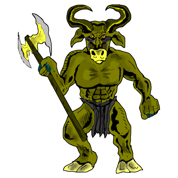 SVG Green bull beast