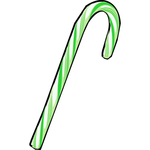 SVG Green candy cane