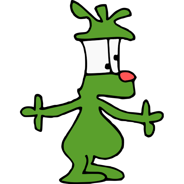 SVG Green cartoon figure