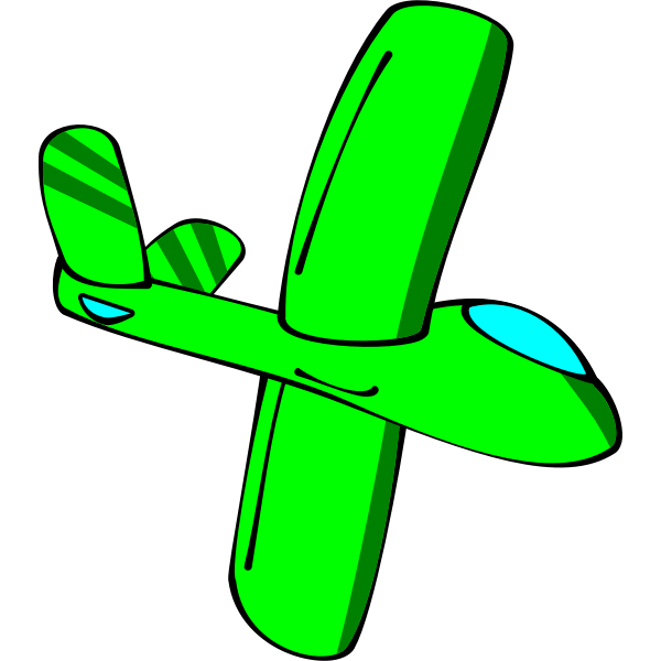SVG Green cartoon glider