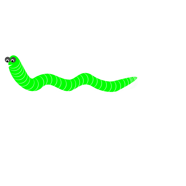SVG Green cartoon worm