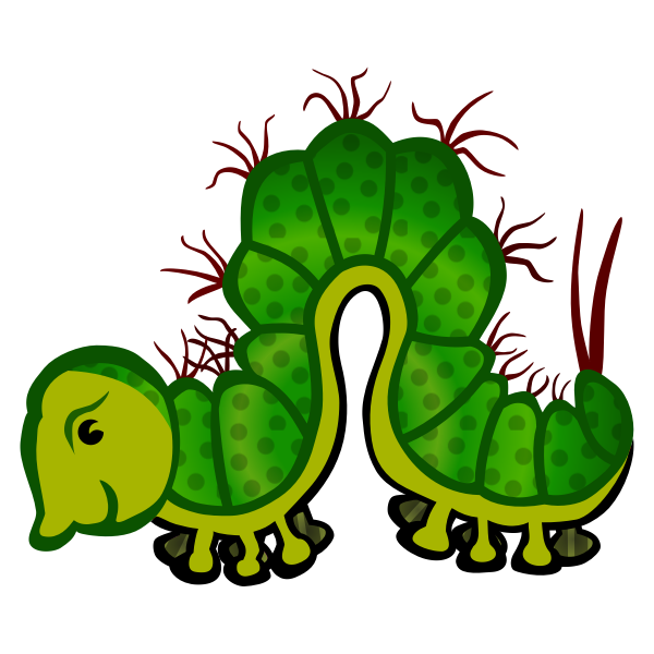 SVG Green caterpillar