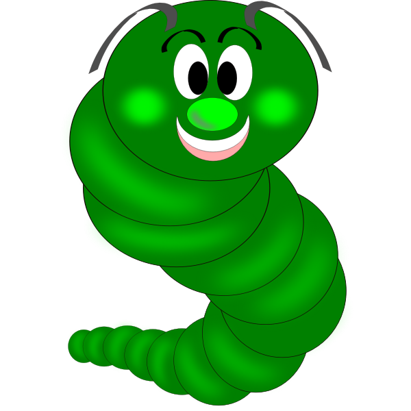 SVG Green caterpillar image