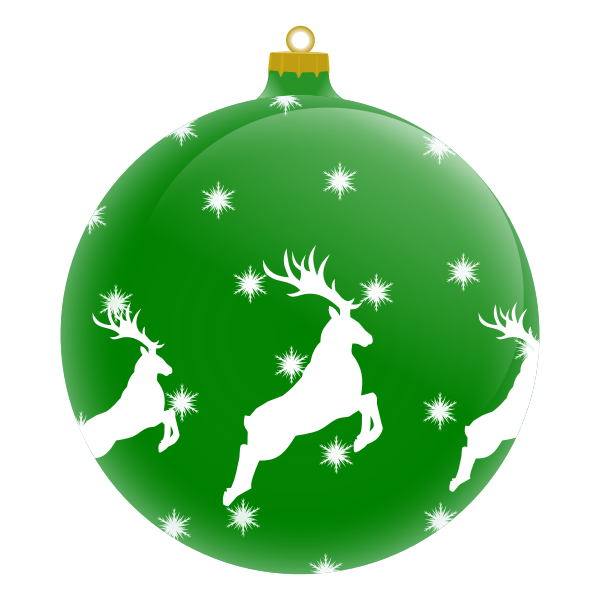 SVG Green Christmas ornament vector image
