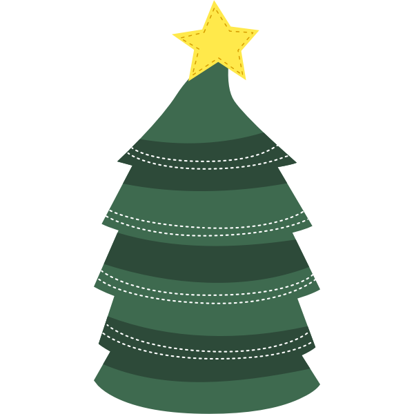 SVG Green Christmas tree