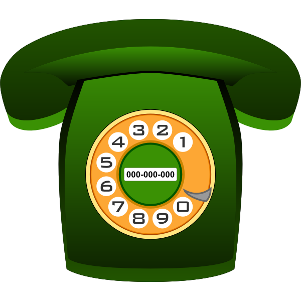 SVG Green classic phone vector image