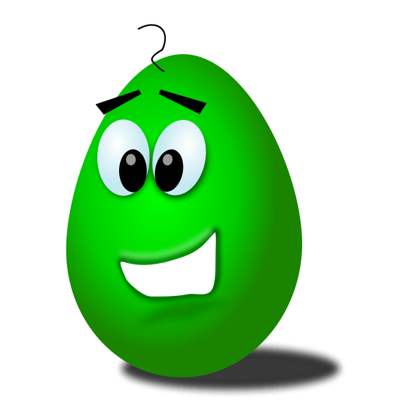 SVG Green comic egg vector image