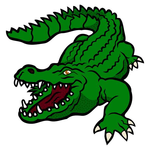 SVG Green crocodile