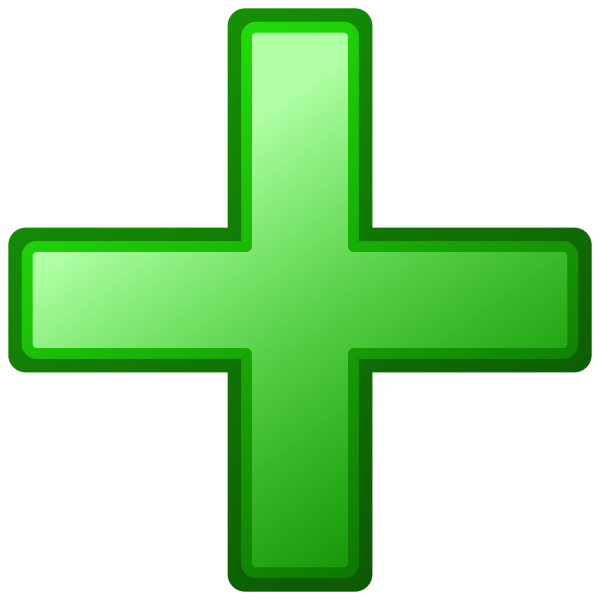 SVG Green cross vector image