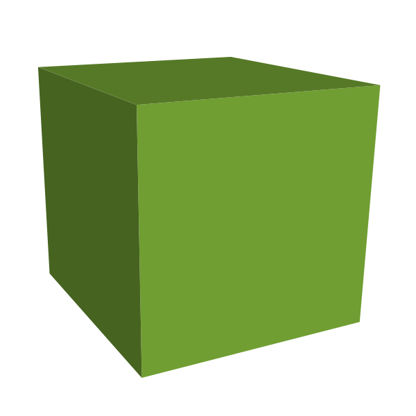 SVG Green cube