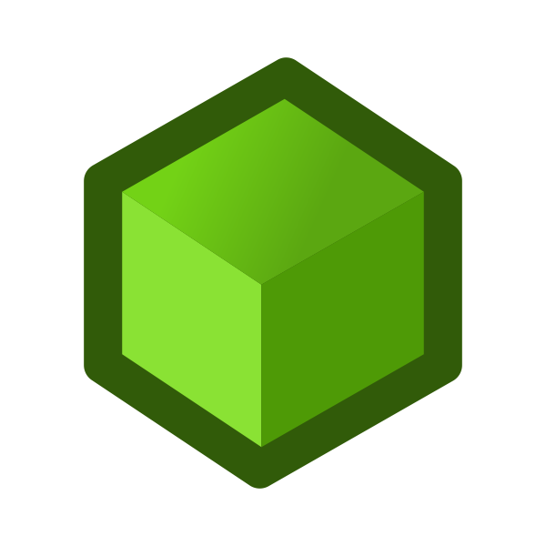 SVG Green cube symbol