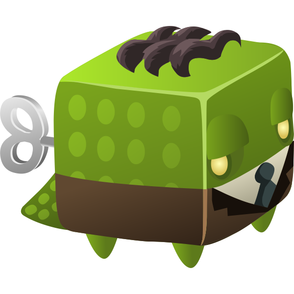 SVG Green cube toy