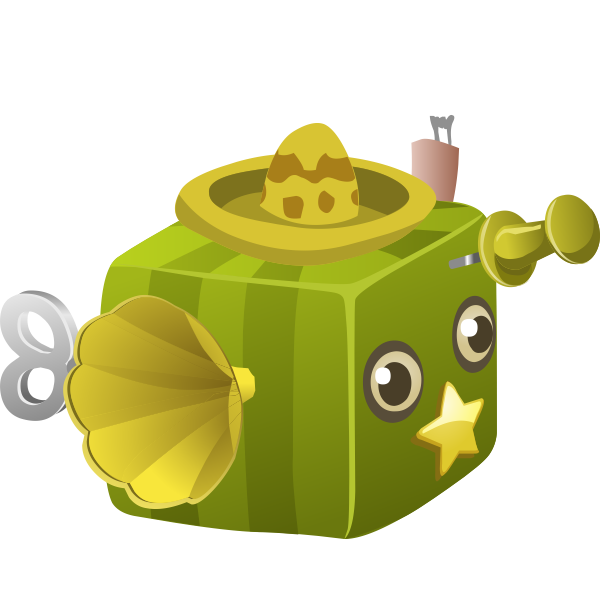 SVG Green cubic toy