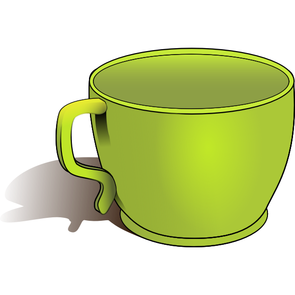 SVG Green cup vector image