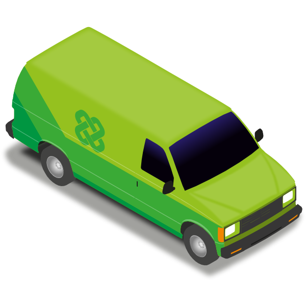 SVG Green delivery van