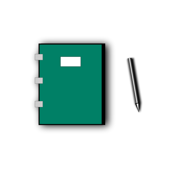 SVG Green diary book