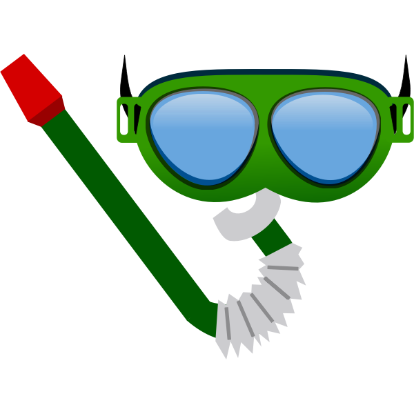 SVG Green diving mask