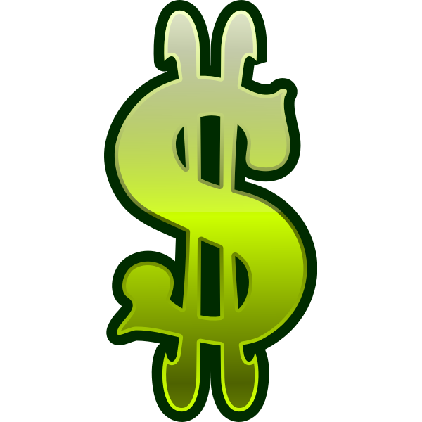 SVG Green dollar sign