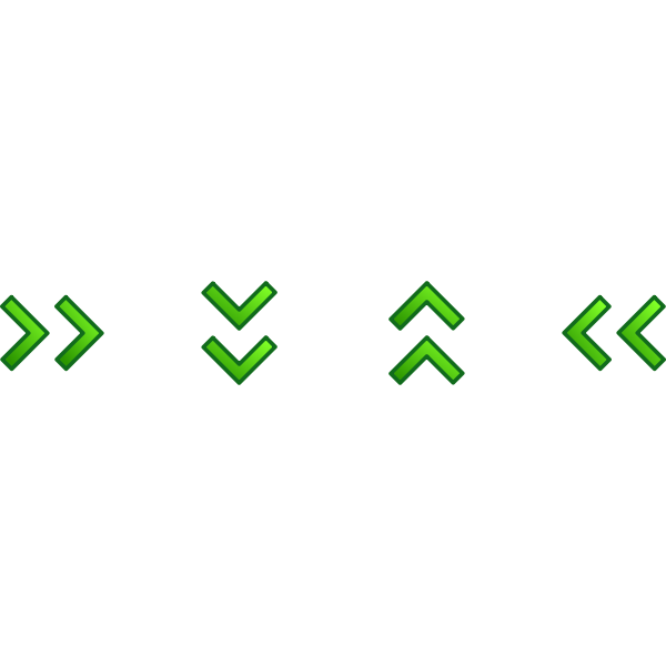 SVG Green double arrows set vector image