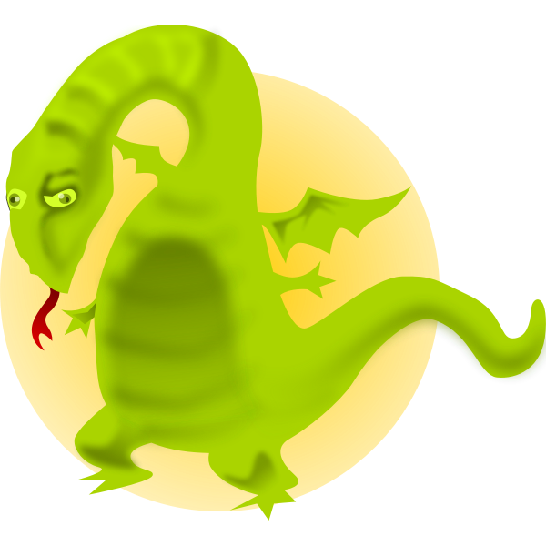 SVG Green dragon image