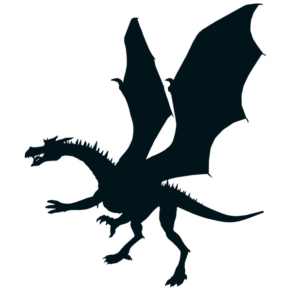 SVG Green dragon silhouette