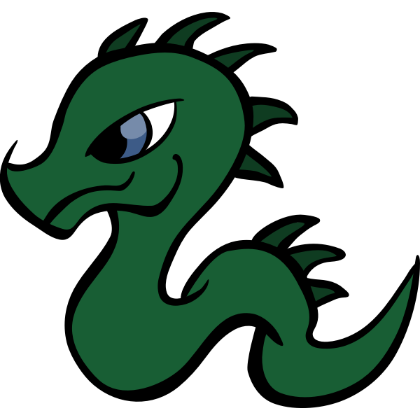 SVG Green Dragon Vector