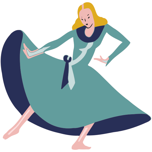 SVG Green-dress dancer