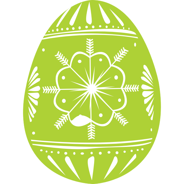SVG Green Easter egg vector image