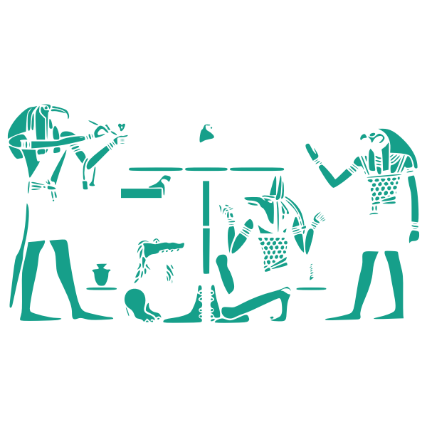 SVG Green Egyptian gods