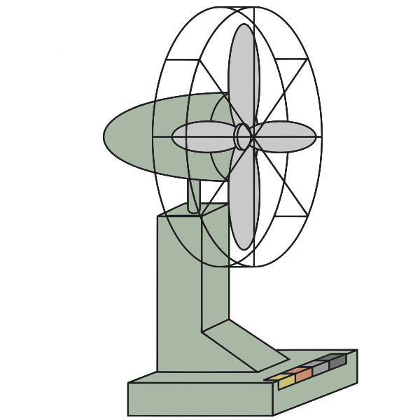 SVG Green Electric Fan