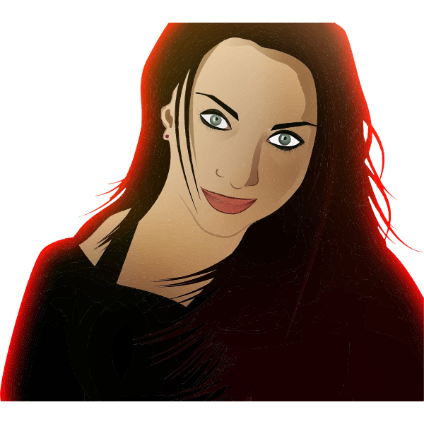 SVG Green-eyed girl
