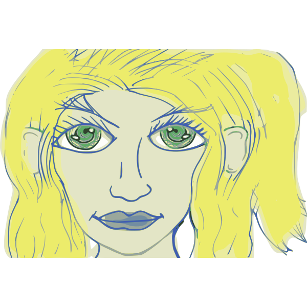 SVG Green eyed girl