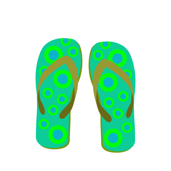 SVG Green flip flops