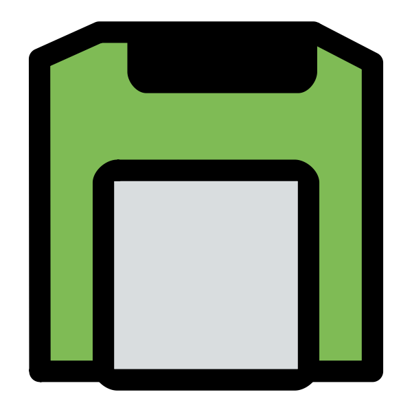 SVG Green floppy disc vector image