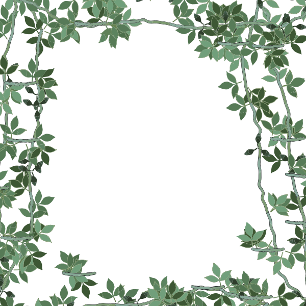 SVG Green Floral Frame