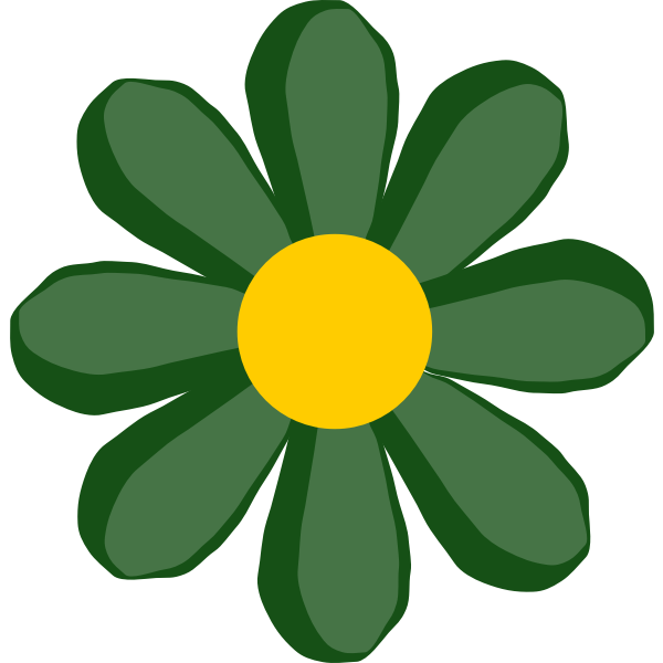 SVG green flower