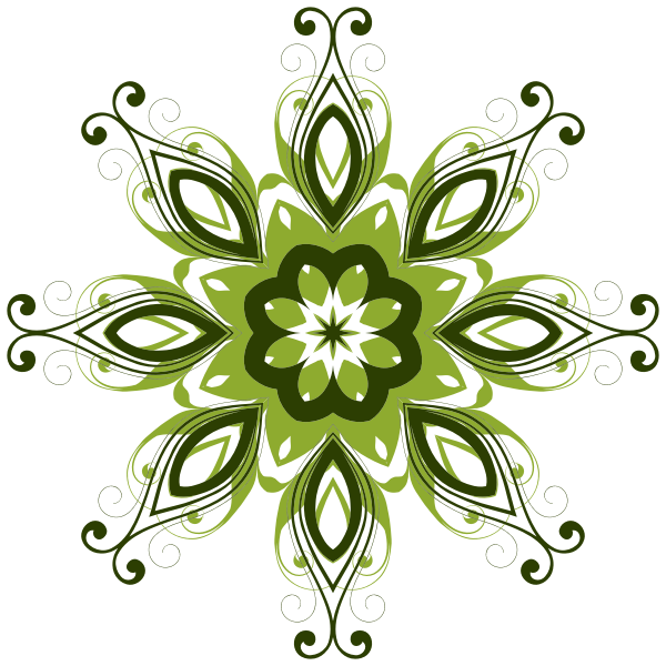 SVG Green flower design element vector image