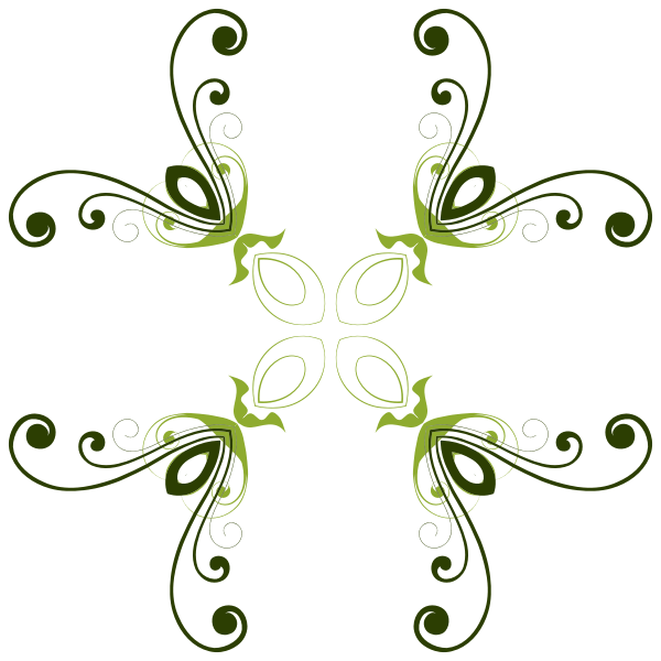 SVG Green flower shape vector graphics