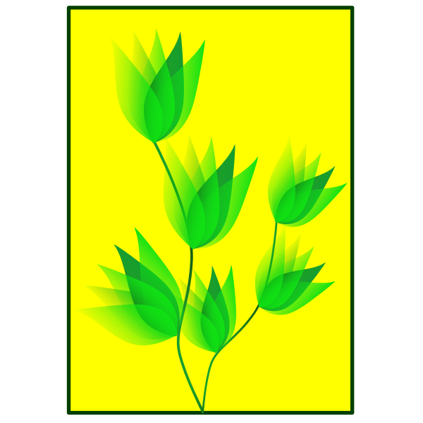 SVG Green flower vector image