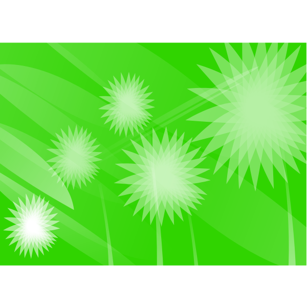 SVG Green flowers vector wallpaper