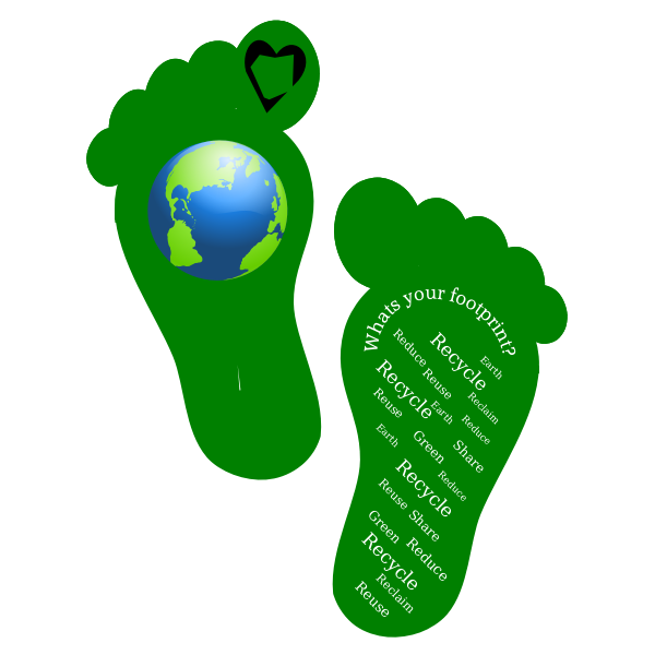 SVG Green footprints