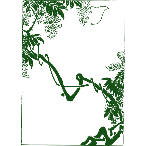 SVG Green forest frame
